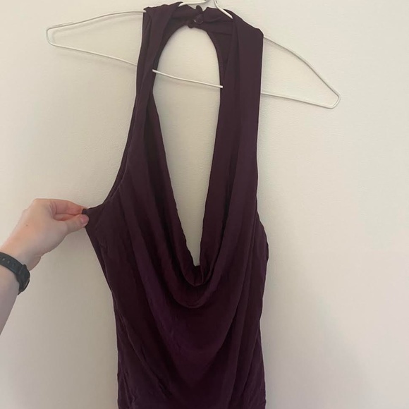 Purple Swoop Neck Top - Picture 2 of 3